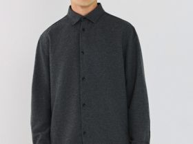 Рубашка из смесовой шерсти, Серый