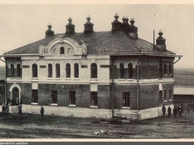 Московская Окружная железная дорога, 1903-1908 гг., архитектор А.Н.Померанцев, инженеры Л.Д.Проскуряков, С.Д.Карейша, П.Я.Каменцев, П.И.Рашевский. Станция "Пресня", 1903-1908 гг., архитектор А.Н.Померанцев, инженеры Л.Д.Проскуряков, С.Д.Карейша