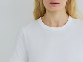 Базовая футболка из плотного хлопка, Белый