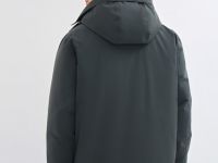 Утеплённая парка с капюшоном, Серый