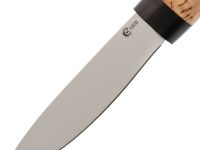 Нож Северный Соболь, сталь Х12МФ, окованный дол, рукоять карельская береза