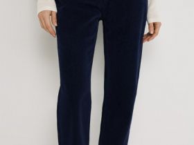 Джинсы с велюром, Синий