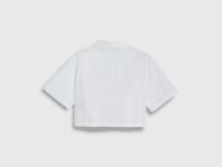 Рубашка с коротким рукавом для девочек, Белый