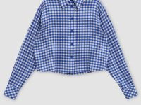 Рубашка свободного силуэта в клетку