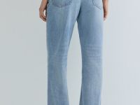 Прямые джинсы с брелоком, Голубой