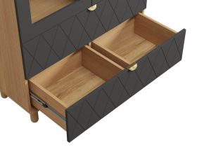 Витрина Теджонс 2-93x204 Ромб Графитовый