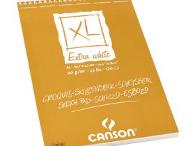 Альбом для графики на спирали Canson "XL Extra White" А4 120 л 90 г