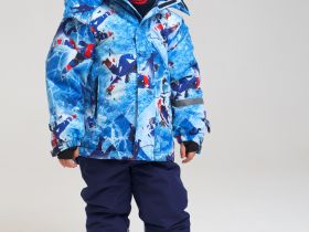 Комплект вязаный для мальчика: шапка, снуд