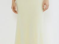 Трикотажная юбка из пушистой пряжи, Желтый