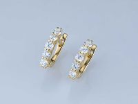 Серьги из желтого золота с бриллиантами э0301сг05210701