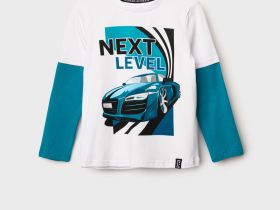 Фуфайка трикотажная для мальчиков (футболка с длинными рукавами)