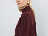 Свитер из мягкой пряжи с шерстью, Фиолетовый