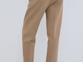 Зауженные брюки с ремнём, Бежевый