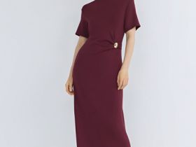 Платье-футболка с декором, Фиолетовый