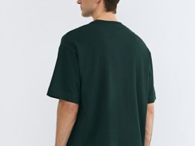 Футболка из плотного хлопка с карманом, Зеленый