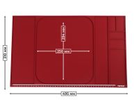 Коврик TSPROF XL для сборки, разборки, заточки ножей (красный) TS-MS23015RD