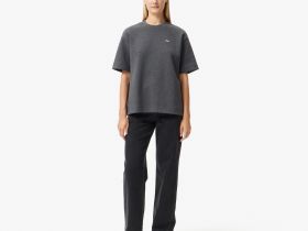 Женская футболка Lacoste оверсайз из органического хлопка