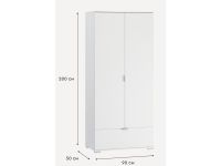 Распашной шкаф Стелла 2.1-90x200 Белый