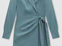 Платье мини с v-образным вырезом