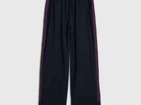 Прямые брюки с лампасами, Черный