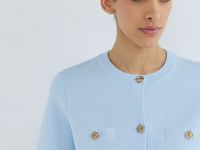 Кардиган с коротким рукавом, Голубой