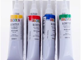 Набор контуров по стеклу и керамике "Decola" 4 цв*18 мл Цветные