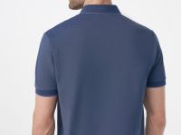 Поло из шелковистого пике, Синий