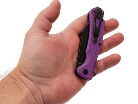 Складной нож Daggerr Powie Purple BW DL, сталь 8Cr14MoV, рукоять FRN