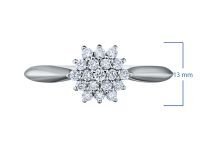 Кольцо из белого золота с бриллиантами э0901кц04180500