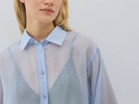 Блузка из лиоцелла, Голубой