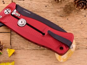 Нож складной LionSteel SR11A RB RED, сталь Uddeholm Sleipner® Black Finish, рукоять алюминий (Solid®), красный