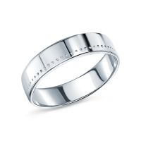 Серебряное обручальное кольцо