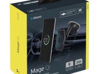 Автомобильный держатель Deppa (55157) Mage Qi магнитный с беспроводной зарядкой 10W (черный)