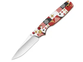 Складной нож Kizer Christmas Original 2, сталь Sandvik 14C28N, рукоять G10, ограниченное издание