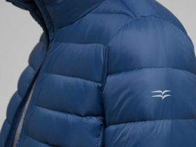 Стеганый пуховик с натуральным пухом