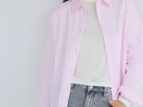 Рубашка из хлопка оксфорд, Розовый