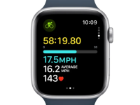 Смарт-часы Apple Watch SE Gen 2 40mm (GPS) Silver Aluminum Case with Storm Blue Sport Band (S/M) (MRE13)