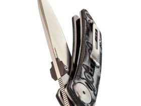 Складной нож Dr.Tech W3610MG, сталь 14C28N, рукоять микарта, Pattern Gray