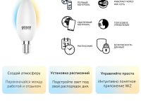 Smart Home SMD DIM CCT С37 Е14 White