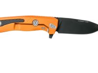 Нож складной LionSteel ROK A OB, сталь Black (Mil Spec) Finish Bhler M390, рукоять алюминий, оранжевый