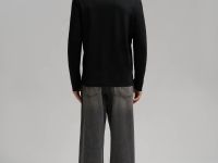 Лонгслив прямого кроя из мерсеризованного хлопка