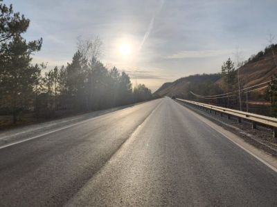 На автодороге «Умнас» отремонтирован 7,5-километровый участок