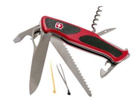 Нож перочинный Victorinox RangerGrip 79, сталь X55CrMo14, рукоять полиамид, красно-чёрный