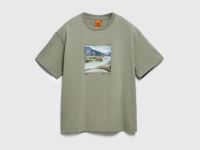 Футболка с географическим принтом O'STIN х Экспедиция, Зеленый