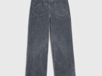 Прямые джинсы с эффектом велюра для девочек, Серый