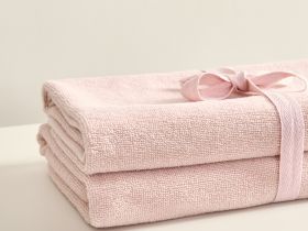 Комплект махровых полотенец Annette, розовый