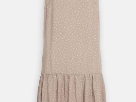 Сарафан силуэта трапеция с принтом в горошек