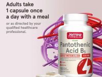 Jarrow Formulas, пантотеновая кислота (витамин B5), 500 мг, 100 вегетарианских капсул