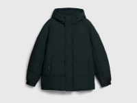 Утеплённая куртка с капюшоном, Черный