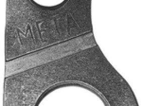 Держатель заднего переключателя "петух" Meta №147 фрезерованный (серебристый)